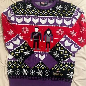 Marvel Hawkeye Men's Purple Sweater